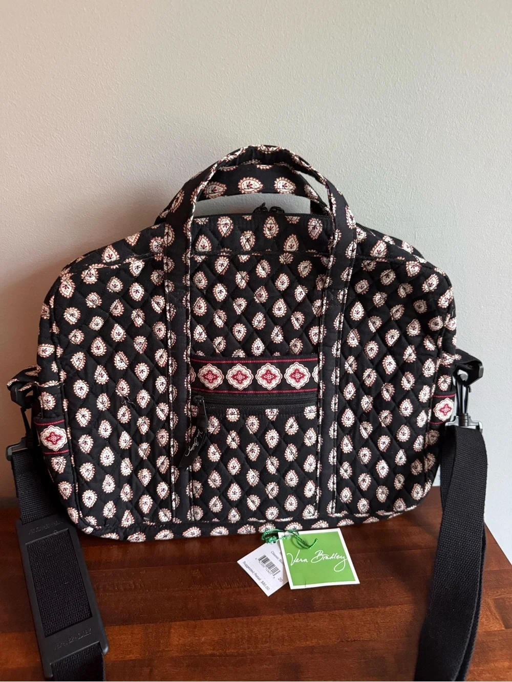 VERA BRADLEY Metro Backpack-Classic Black Paisley